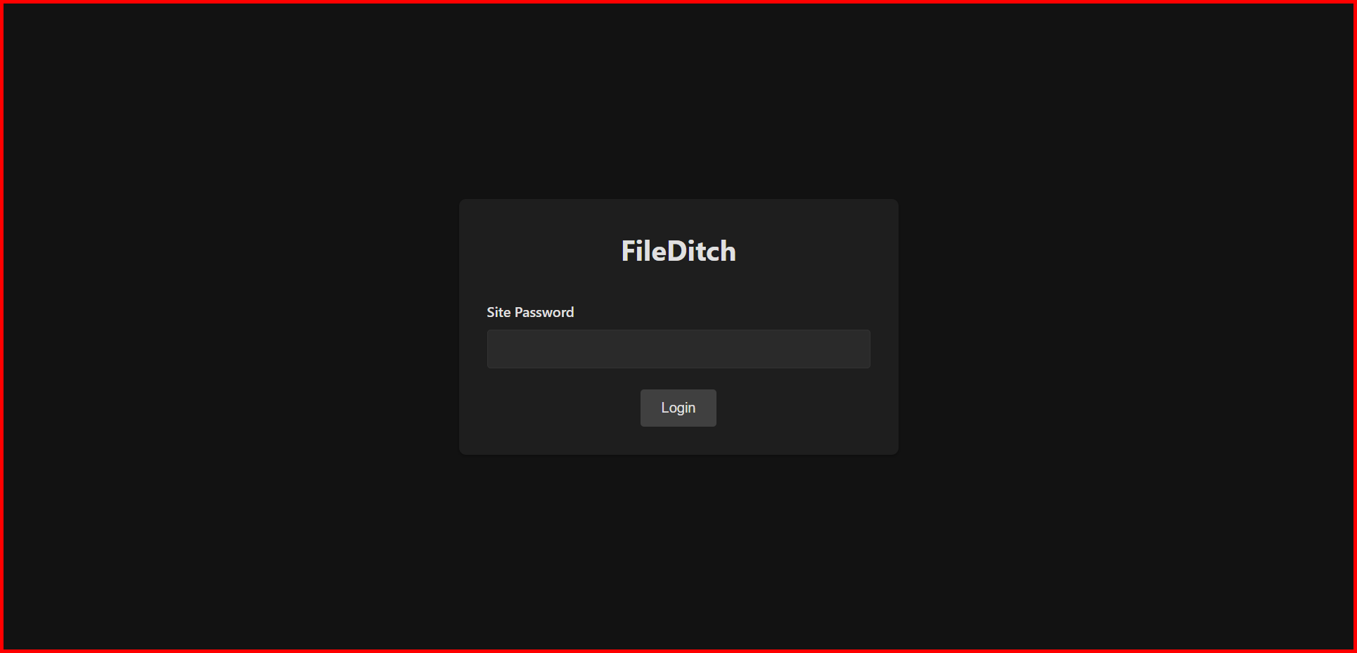 Login page